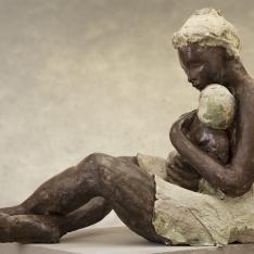 Abbraccio – terracotta policroma, 2002
